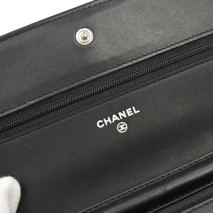 Chanel 2013-2014 Black Caviar Skin Timeless WOC Wallet on Chain Shoulder Bag