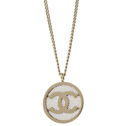 Chanel Medallion Gold Chain Pendant Necklace B17A