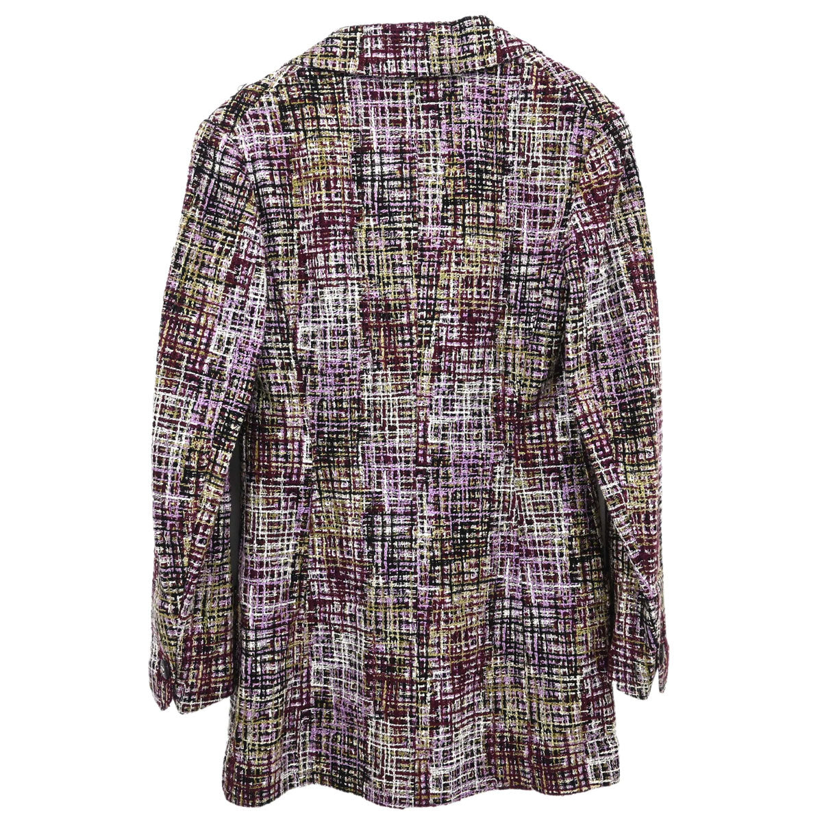 Chanel 1998 Single Breasted Tweed Jacket Purple #38