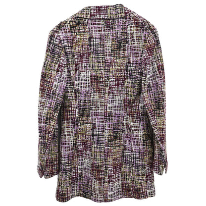 Chanel 1998 Single Breasted Tweed Jacket Purple #38