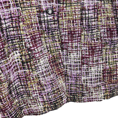 Chanel 1998 Single Breasted Tweed Jacket Purple #38