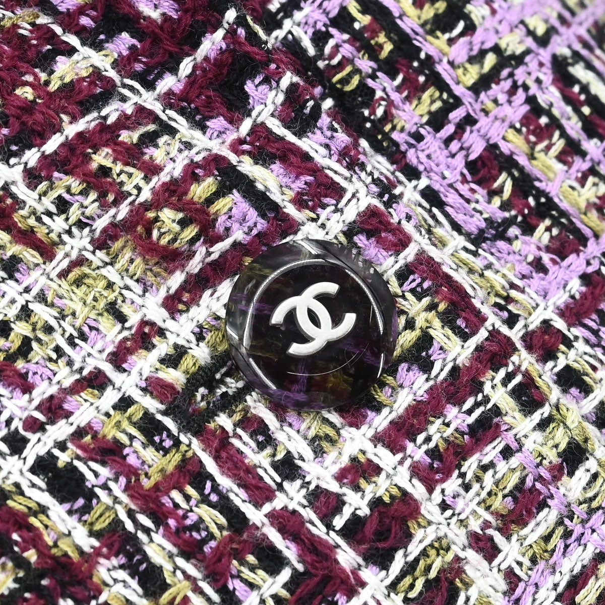 Chanel 1998 Single Breasted Tweed Jacket Purple #38