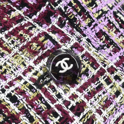 Chanel 1998 Single Breasted Tweed Jacket Purple #38