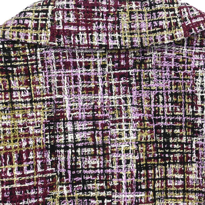 Chanel 1998 Single Breasted Tweed Jacket Purple #38