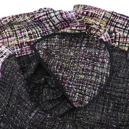 Chanel 1998 Single Breasted Tweed Jacket Purple #38