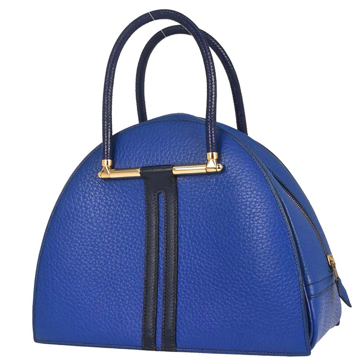Hermes Blue France Taurillon Clemence Gobi Handbag