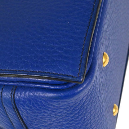 Hermes Blue France Taurillon Clemence Gobi Handbag