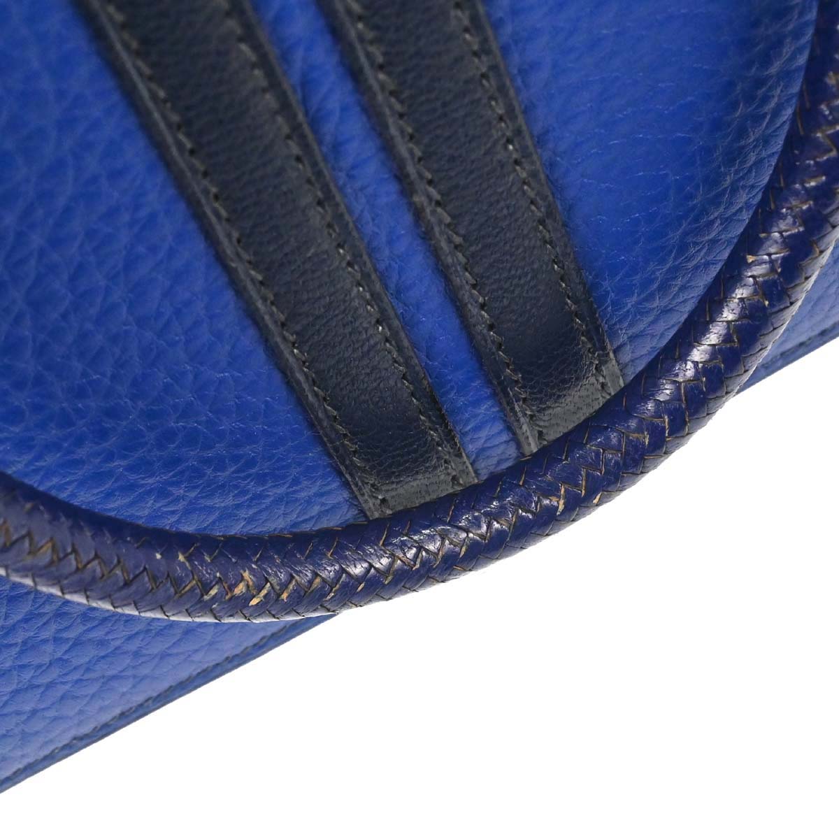 Hermes Blue France Taurillon Clemence Gobi Handbag