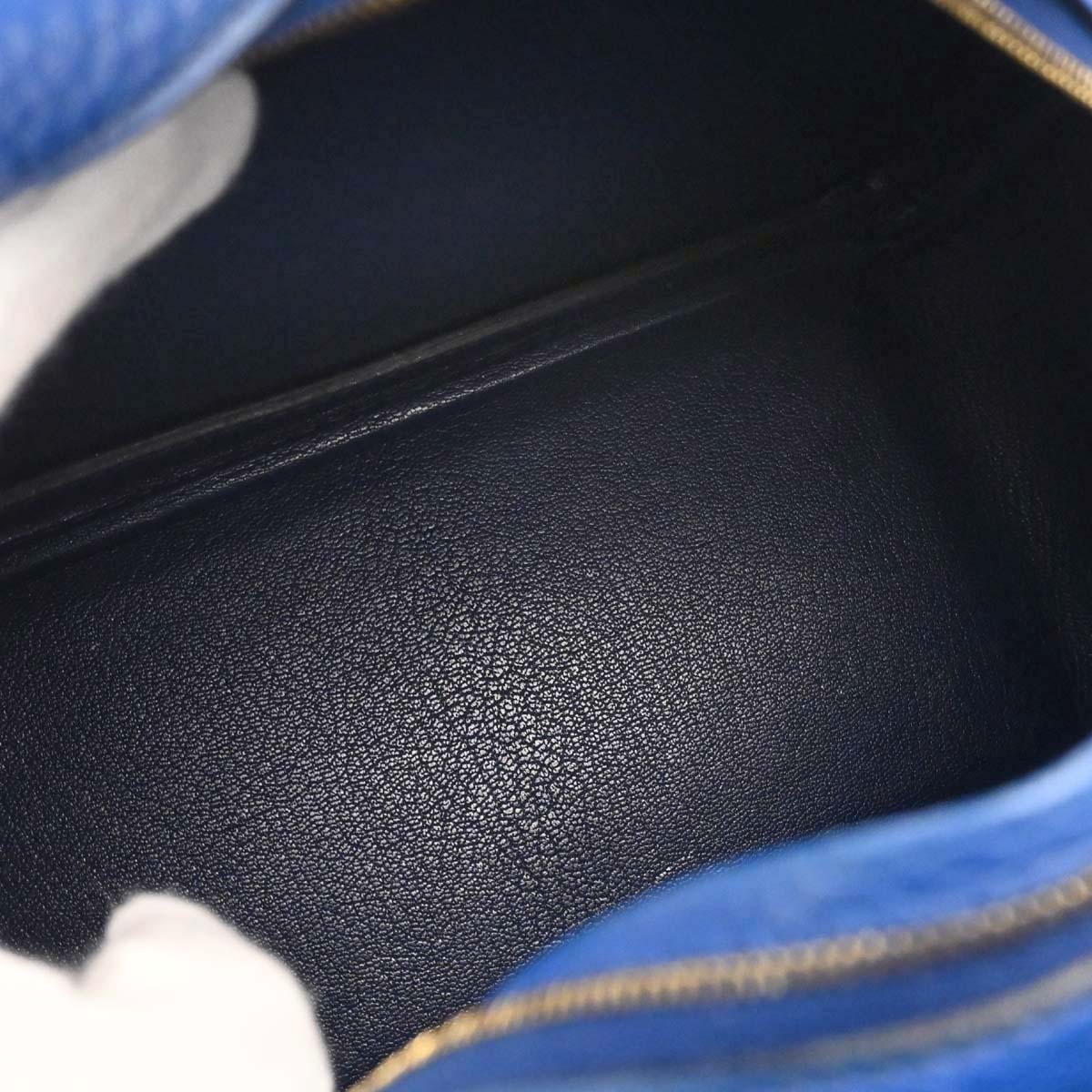 Hermes Blue France Taurillon Clemence Gobi Handbag