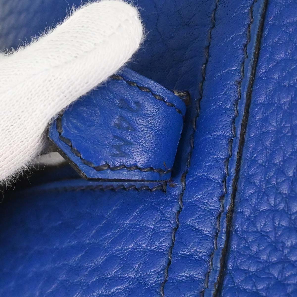 Hermes Blue France Taurillon Clemence Gobi Handbag