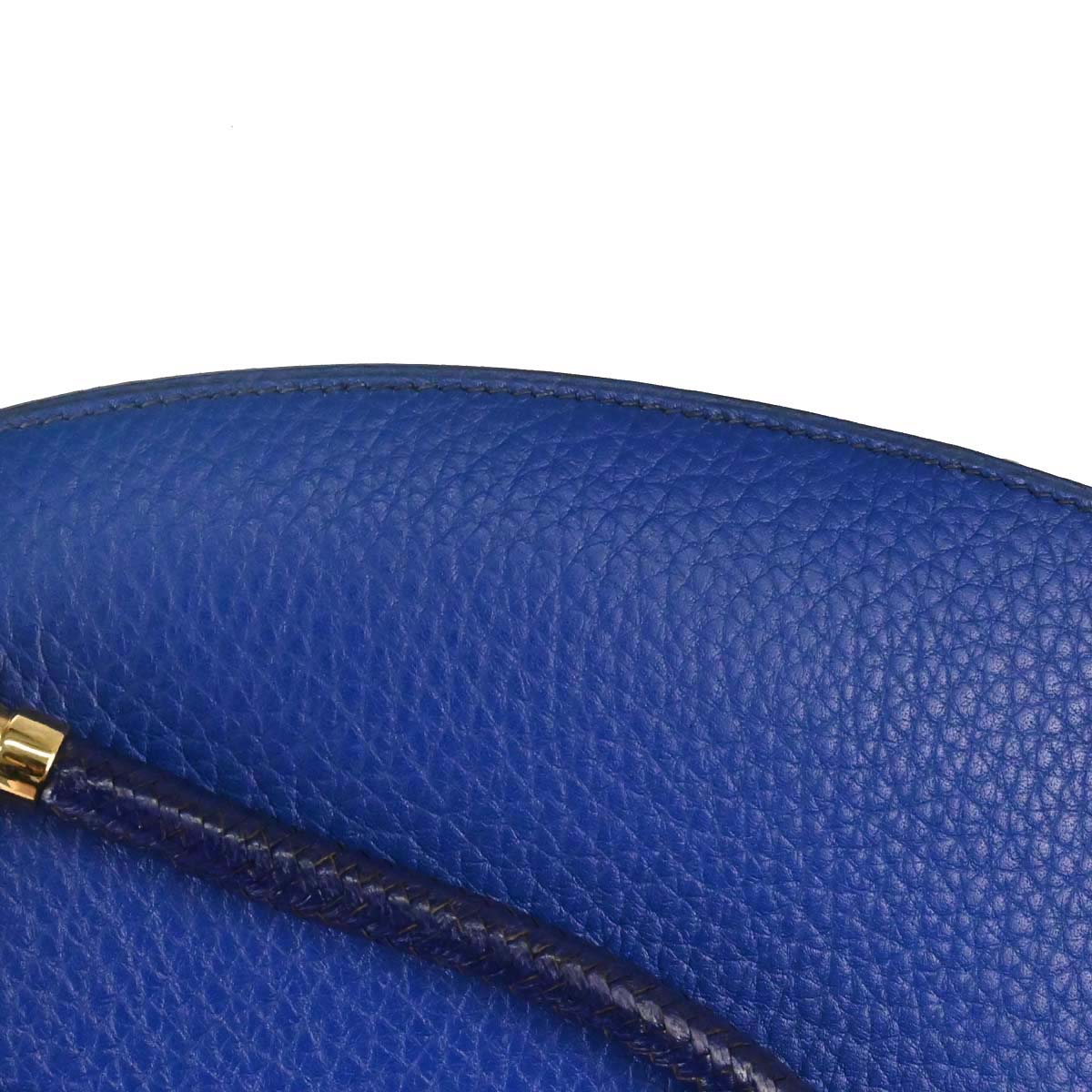 Hermes Blue France Taurillon Clemence Gobi Handbag