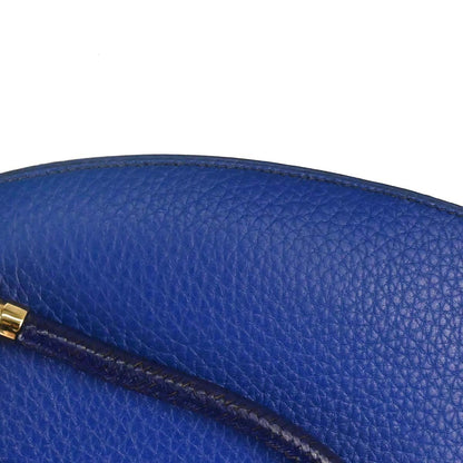Hermes Blue France Taurillon Clemence Gobi Handbag