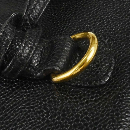 Chanel 1997-1999 Black Caviar Skin Vanity 2way Shoulder Handbag