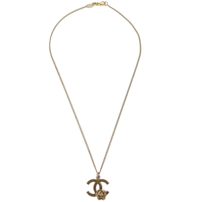 Chanel Gold CC Flower Pendant Necklace 07P