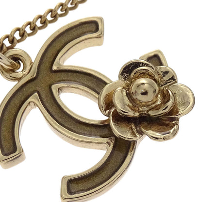 Chanel Gold CC Flower Pendant Necklace 07P