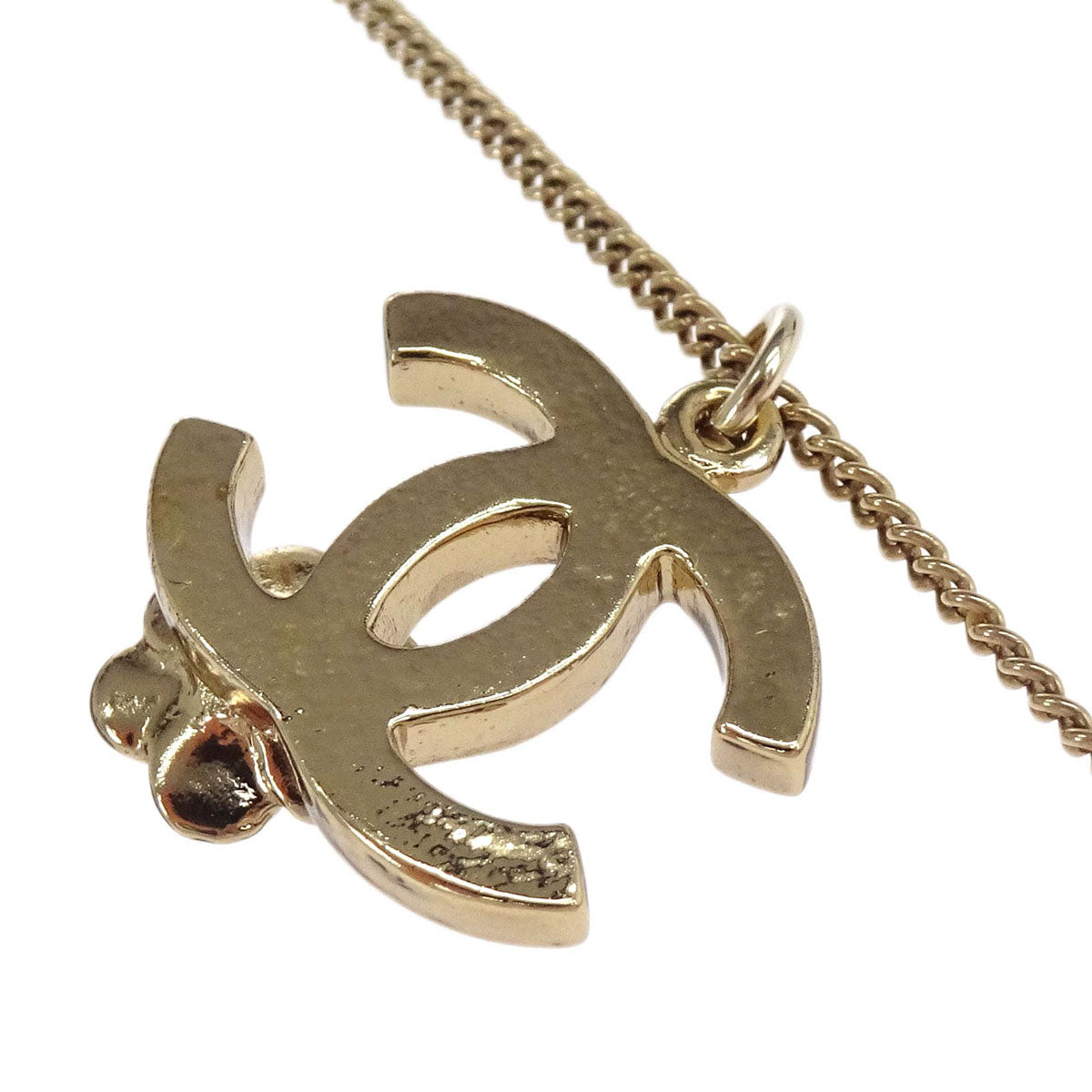 Chanel Gold CC Flower Pendant Necklace 07P
