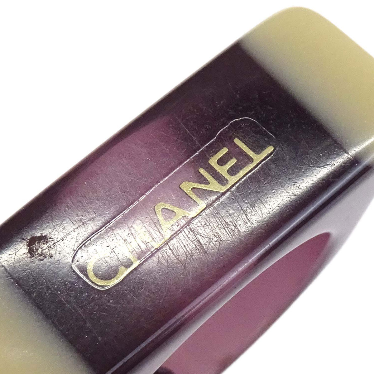 Chanel Ring Purple Acrylic #53 01A