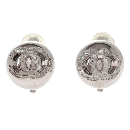 Chanel Button Clip-On Earrings Silver 00A