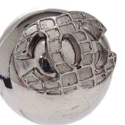 Chanel Button Clip-On Earrings Silver 00A