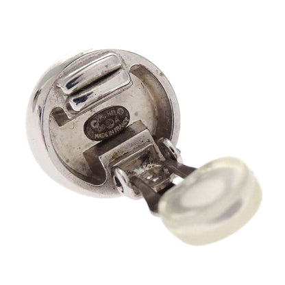 Chanel Button Clip-On Earrings Silver 00A