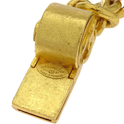 Chanel Gold Key Holder Bag Charm Whistle 95P Small Good