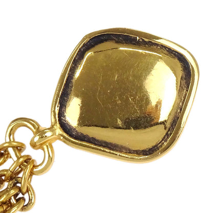 Chanel Gold Rhombus Fringe Dangle Clip-On Earrings
