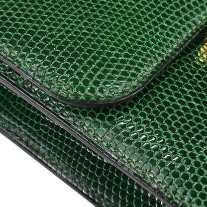 Hermes * 1992 Green Lizard Constance Micro Shoulder Bag