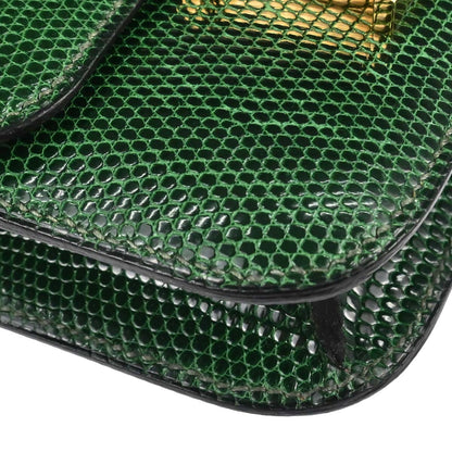 Hermes * 1992 Green Lizard Constance Micro Shoulder Bag