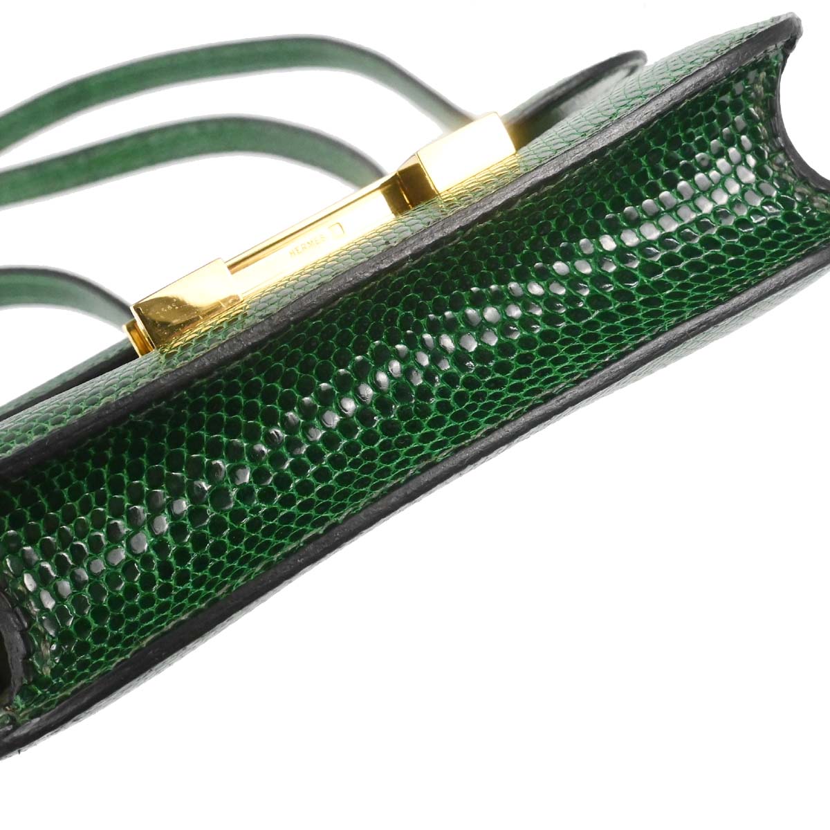 Hermes * 1992 Green Lizard Constance Micro Shoulder Bag