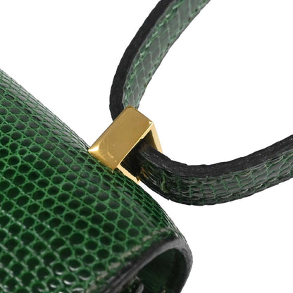 Hermes * 1992 Green Lizard Constance Micro Shoulder Bag