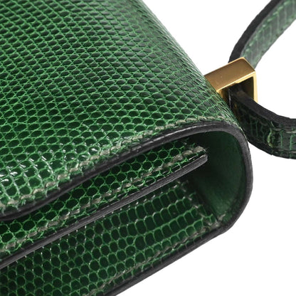 Hermes * 1992 Green Lizard Constance Micro Shoulder Bag