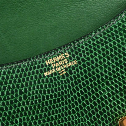 Hermes * 1992 Green Lizard Constance Micro Shoulder Bag