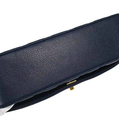 Chanel 1994-1996 Navy Caviar Medium Diana Shoulder Bag