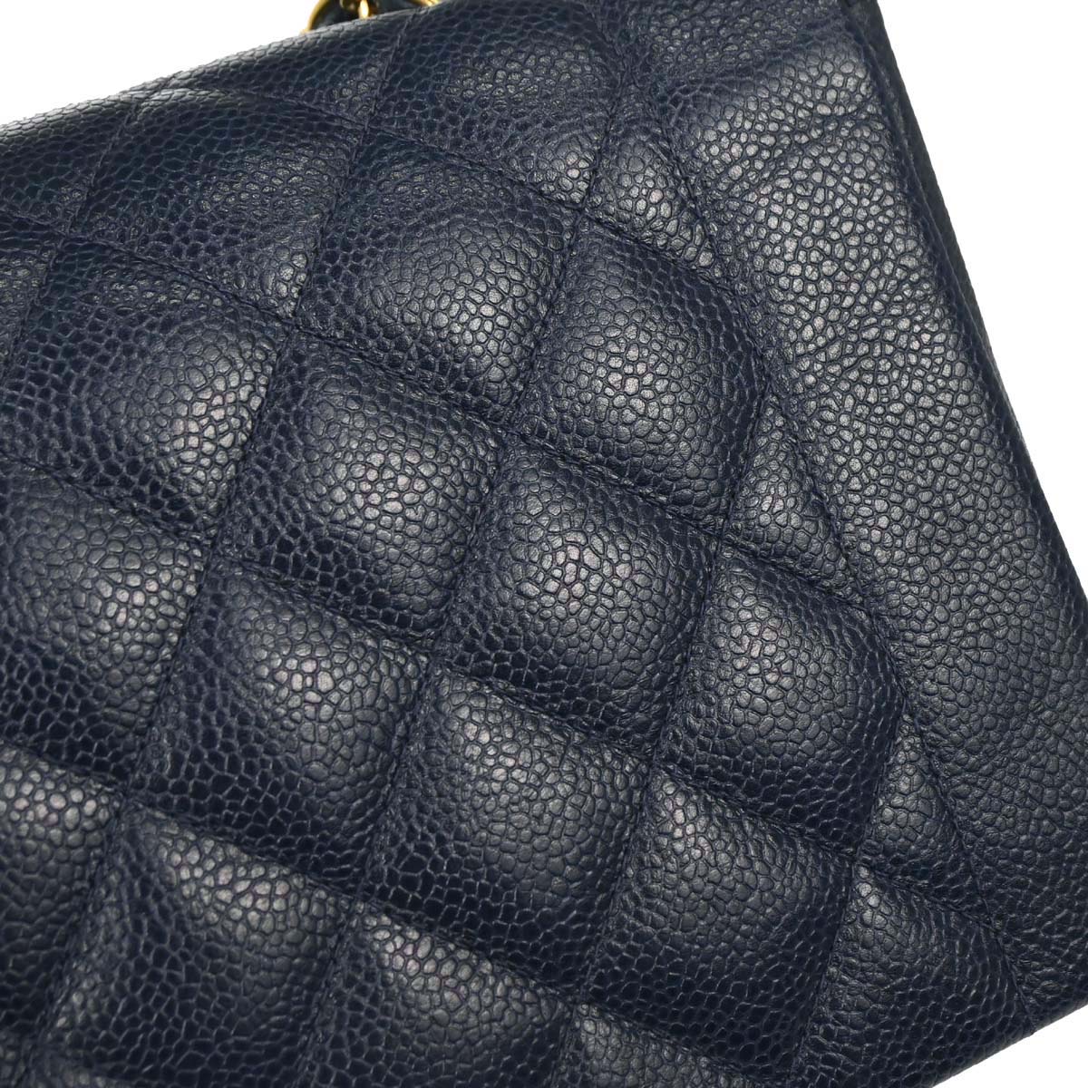 Chanel 1994-1996 Navy Caviar Medium Diana Shoulder Bag