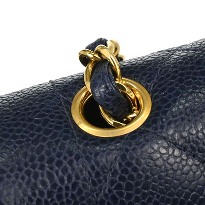 Chanel 1994-1996 Navy Caviar Medium Diana Shoulder Bag