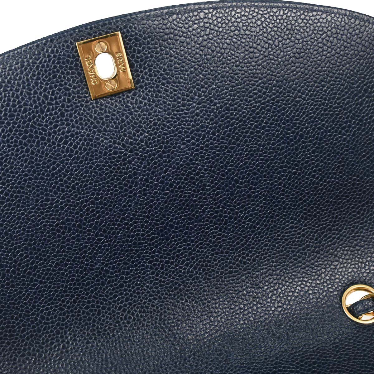 Chanel 1994-1996 Navy Caviar Medium Diana Shoulder Bag