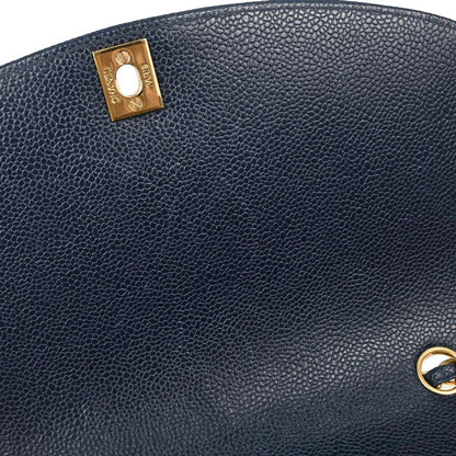 Chanel 1994-1996 Navy Caviar Medium Diana Shoulder Bag