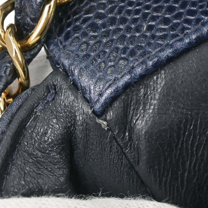 Chanel 1994-1996 Navy Caviar Medium Diana Shoulder Bag