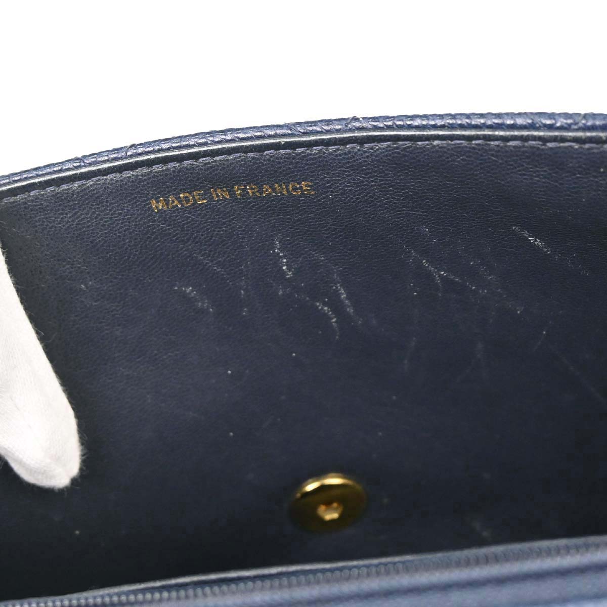 Chanel 1994-1996 Navy Caviar Medium Diana Shoulder Bag