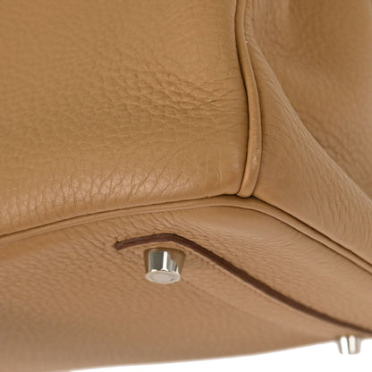Hermes 2009 Tabac Camel Taurillon Clemence Birkin 35 Handbag