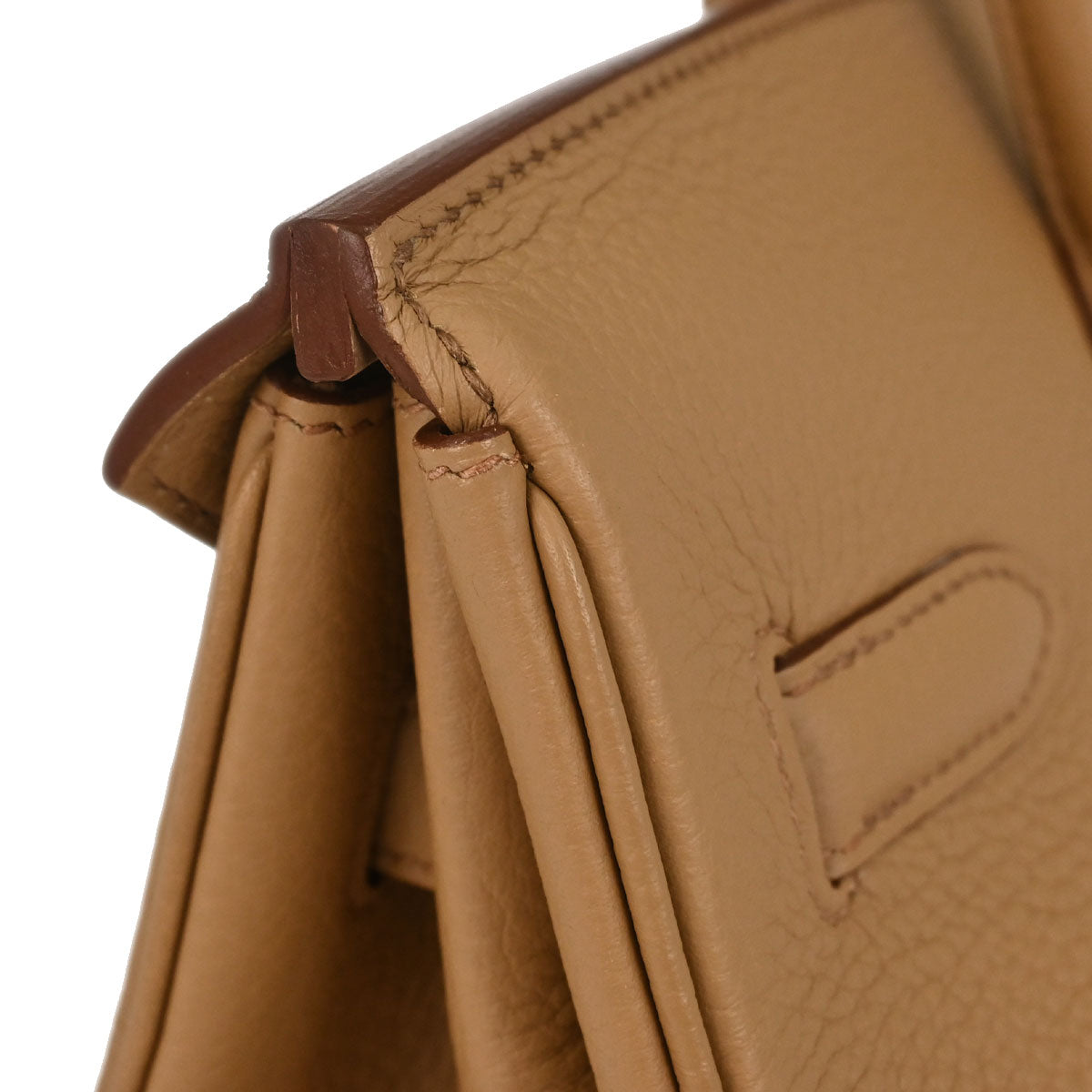Hermes 2009 Tabac Camel Taurillon Clemence Birkin 35 Handbag