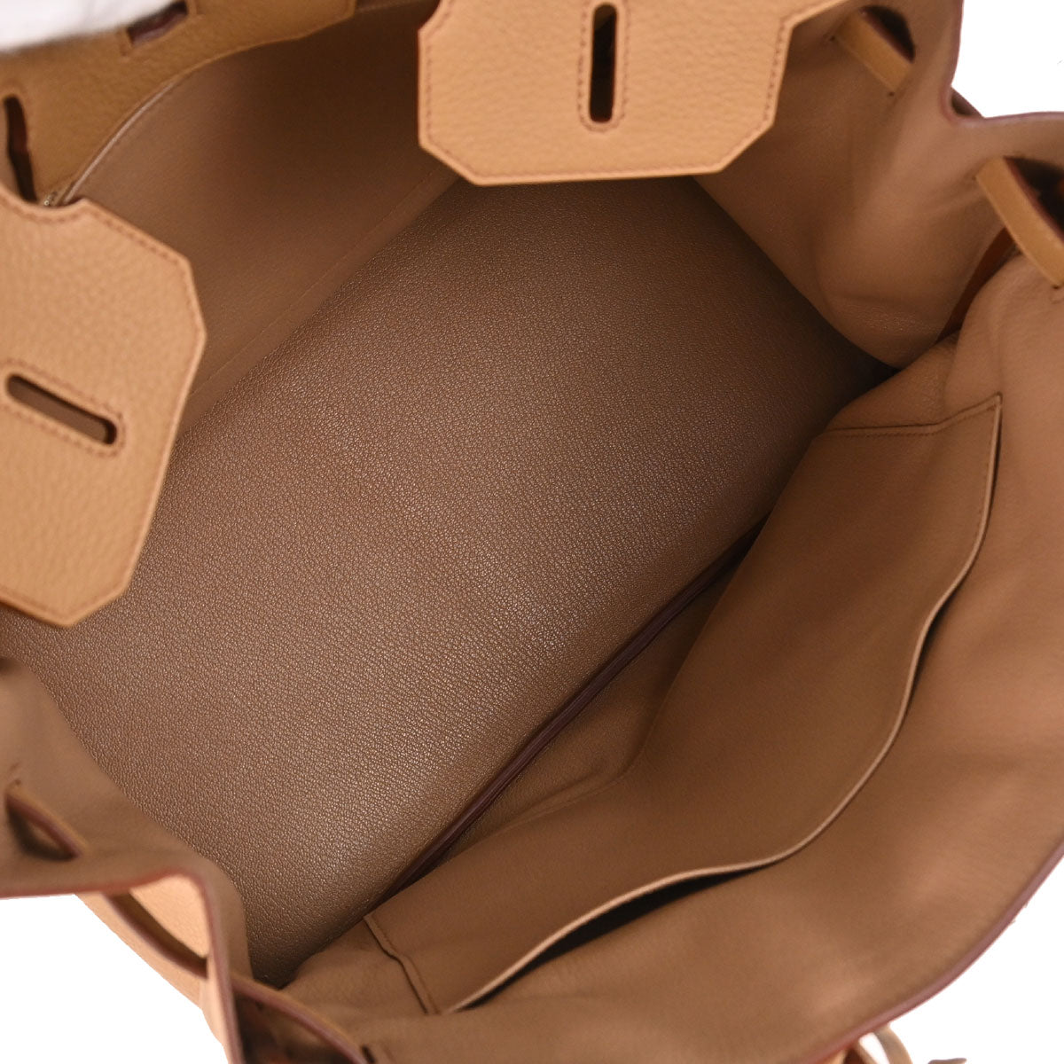 Hermes 2009 Tabac Camel Taurillon Clemence Birkin 35 Handbag