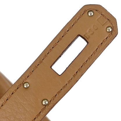 Hermes 2009 Tabac Camel Taurillon Clemence Birkin 35 Handbag