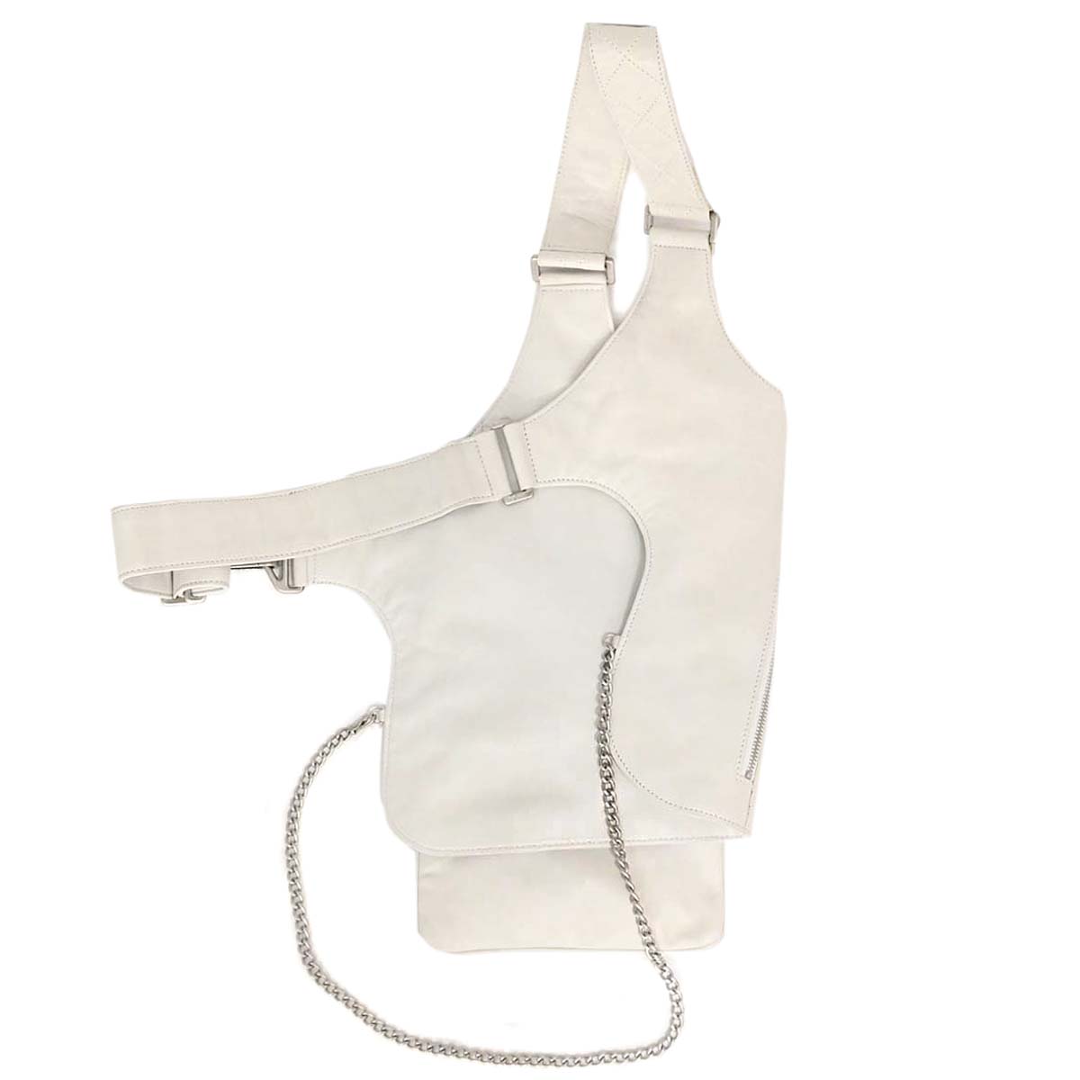 Chanel 2003-2004 White Lambskin Jacket Bag Body Bag