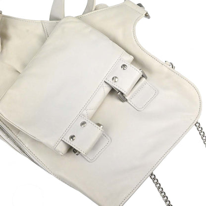 Chanel 2003-2004 White Lambskin Jacket Bag Body Bag