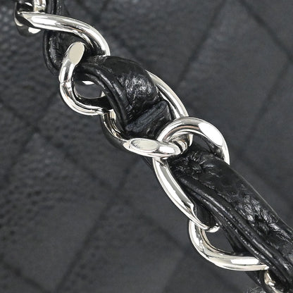 Chanel 2012 Black Caviar Skin Grand Shopping Tote GST Chain Handbag