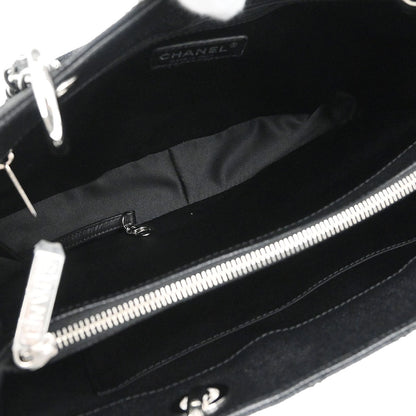 Chanel 2012 Black Caviar Skin Grand Shopping Tote GST Chain Handbag