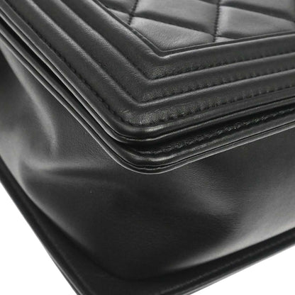 Boy Chanel 2014 Black Lambskin Medium Shoulder Bag