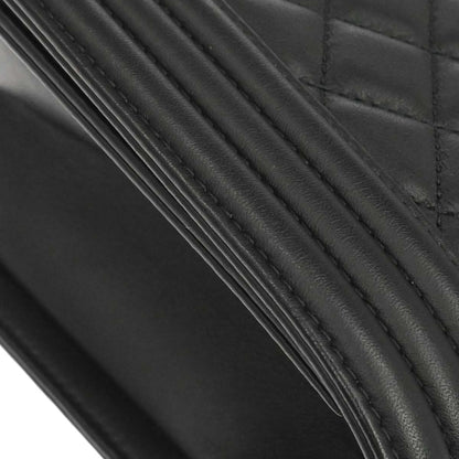 Boy Chanel Black Lambskin Medium Shoulder Bag