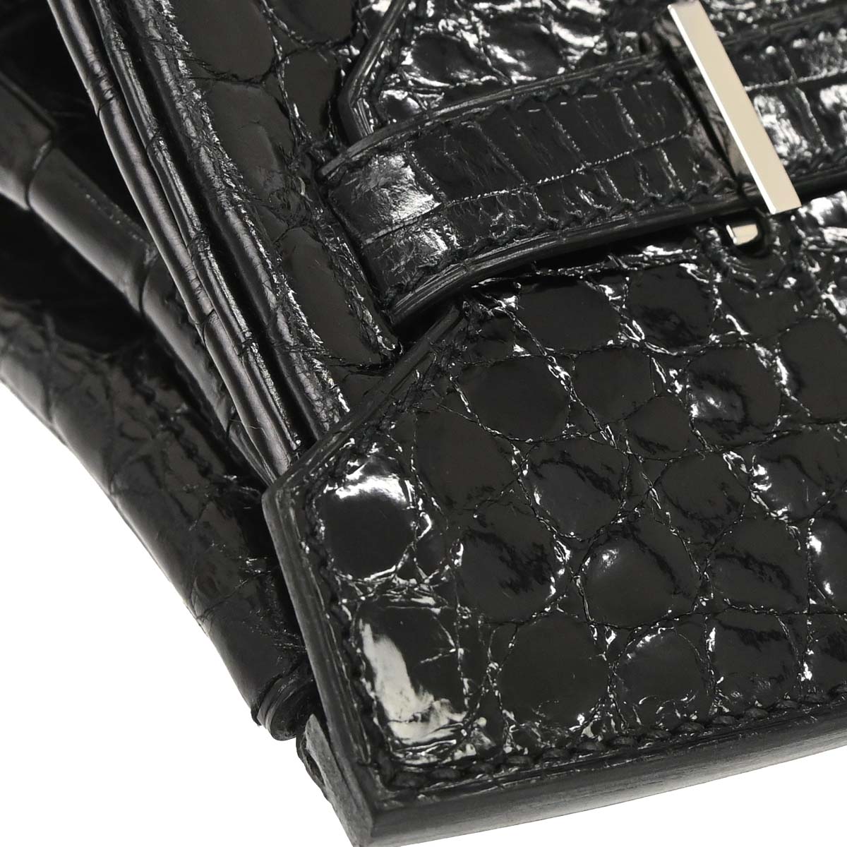Hermes * Black Niloticus Birkin 30 Handbag